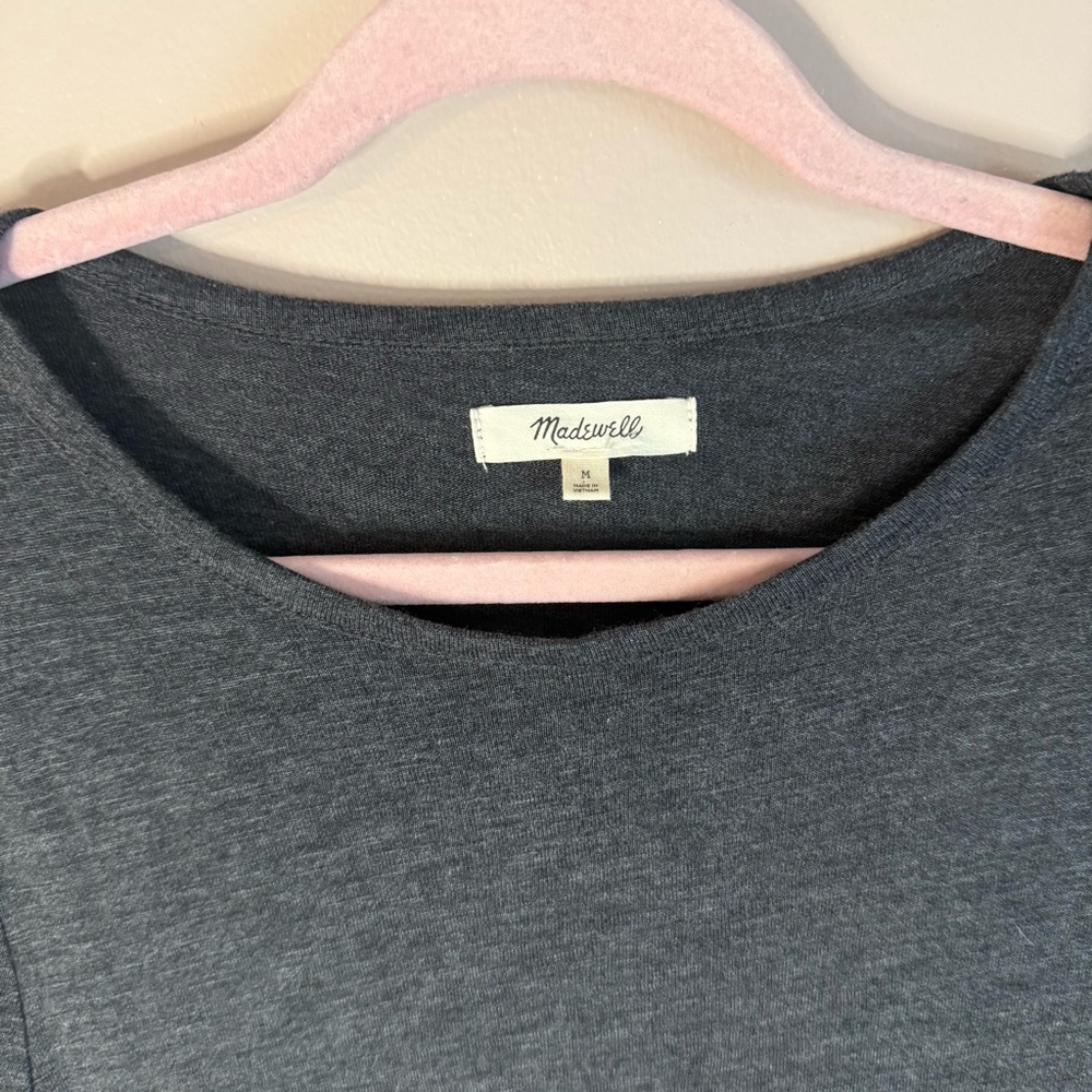 MADEWELL Highpoint Dolman-Sleeve Tee Top Charcoal Gray SZ/MED - Picture 3 of 8